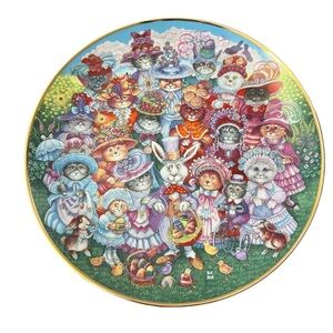 Franklin Mint Heirloom Bill Bell Easter Purrade Collector Plate